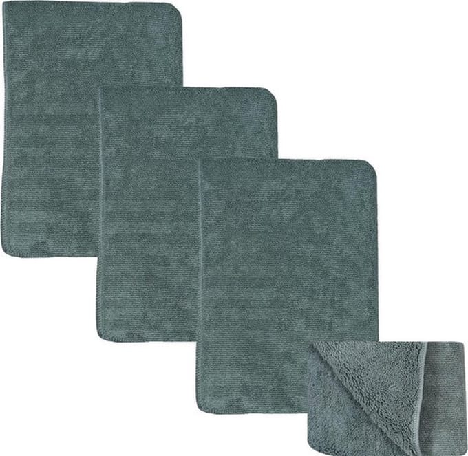 Lubna Home Microfiber EASY CLEANING-AUTO POETS DOEK  40x60 cm 3 PACK TANK DOEK-GRIJS