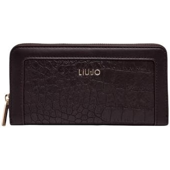 LIU JO portemonnee Kaliska ECS Zip Around Wallet Deep Brown donkerbruin
