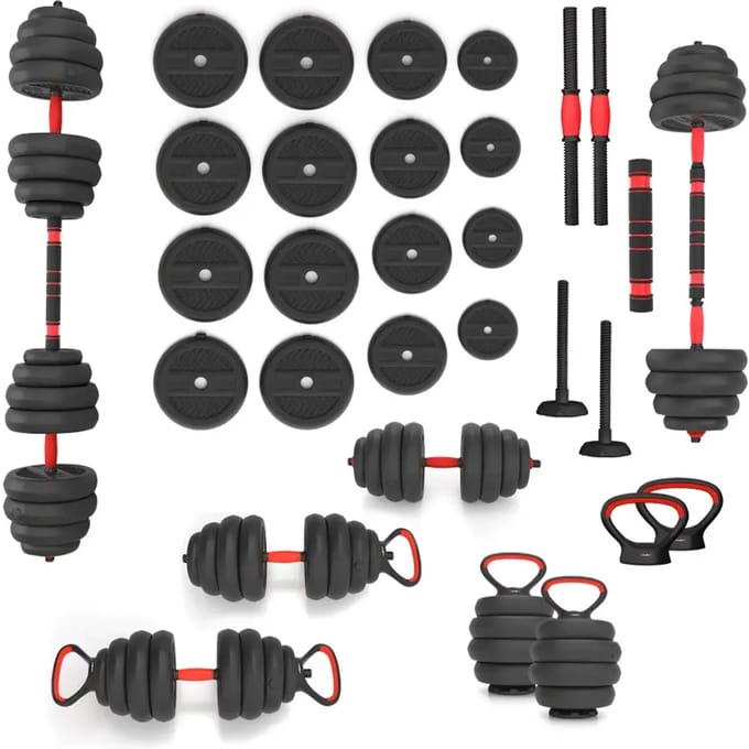 HMS Fitness 6-in-1 Krachttraining Set - 40 kg