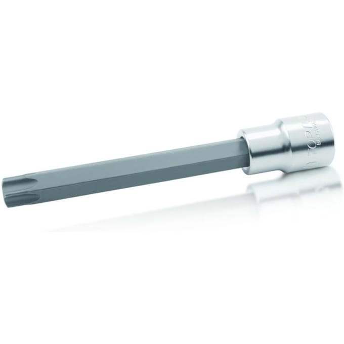 Torx-inzetstuk TOPTUL 1/2 inch Torx Tamper T55 lang (140mm)