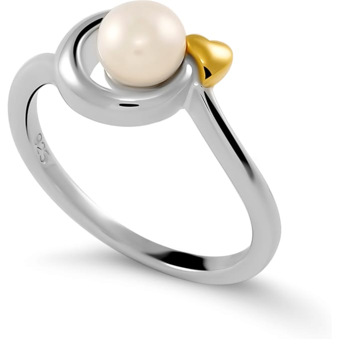 Orphelia 'Mathilde' Dames 925 Sterling Zilveren Ring - Zilver/Goud ZR-7510/G
