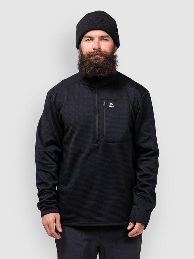 Jones Snowboards Flagship Rec Grid Fleece Jas zwart