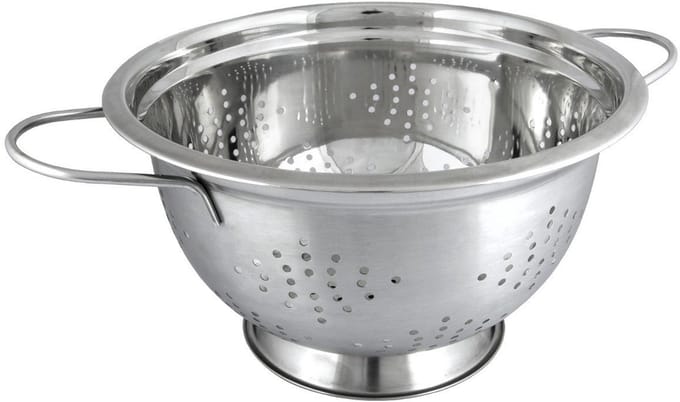 Kinghoff KH-1237 - Roestvrijstalen Durszlak - 24cm - Satijnen Afwerking - Glanzend Binnenoppervlak
