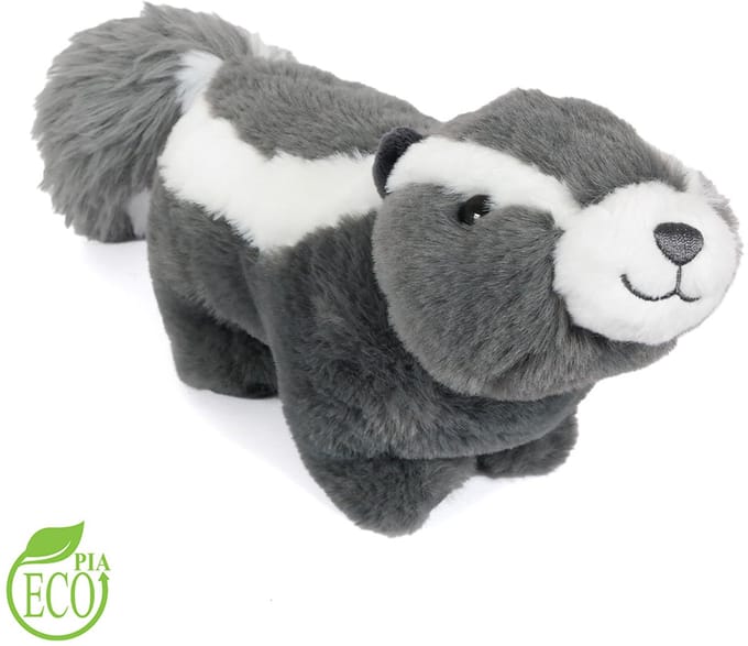 PIA Soft Toys - Eco Knuffel Stinkdier - zittend - Geborduurde Ogen - 24 cm