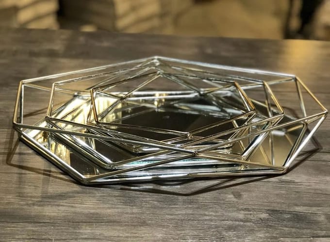 Prisma Opbergschaal - Zilverkleur 34 cm