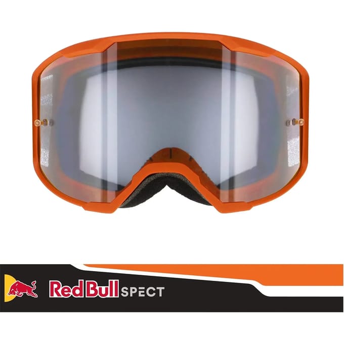 Spect Red Bull Strive MX Goggles Single Lens Zwart Oranje Helder -