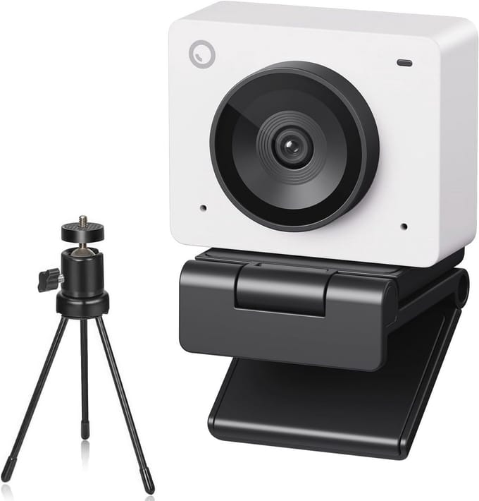 1080P Webcam met AI Tracking voor PC - Plug-and-Play Streaming Camera voor Laptop en Conferenties