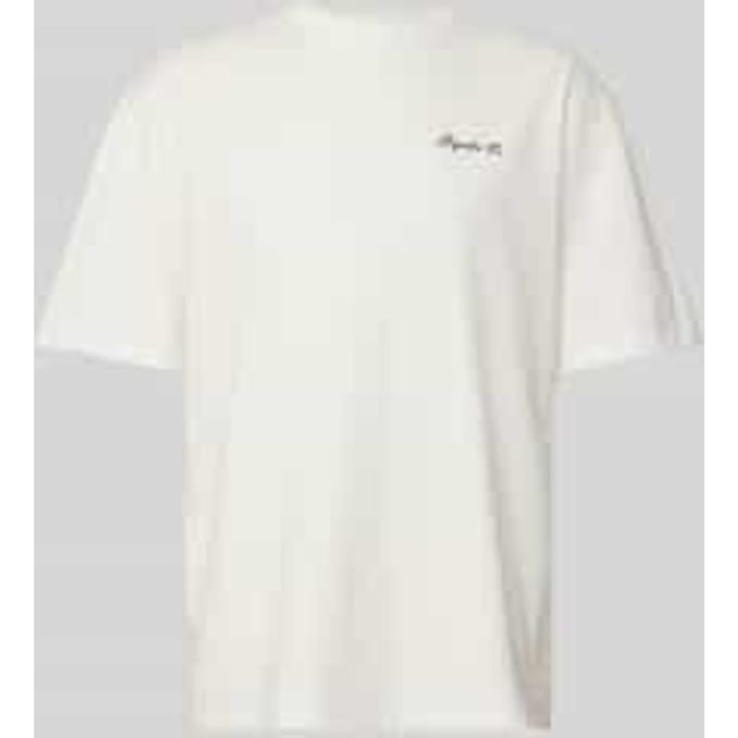 Oversized T-shirt met labelprint, model 'POLION'