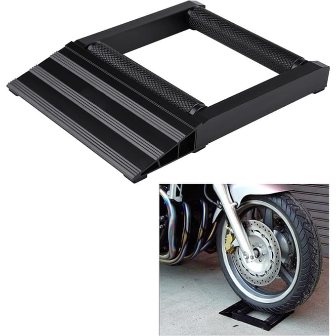Motorfiets Motorband Wiel Ketting Reiniging Roller Stand Aluminium black