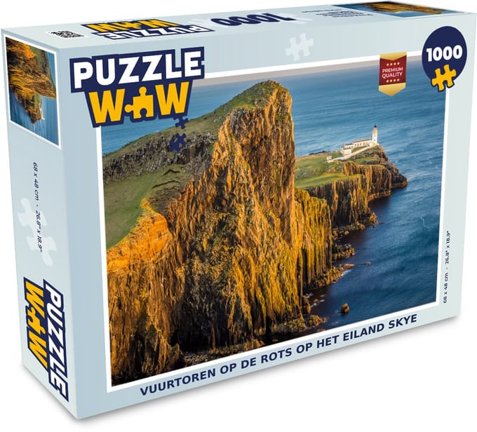 Puzzel Vuurtoren op de rots op het eiland Skye - Legpuzzel - Puzzel 1000 stukjes volwassenen