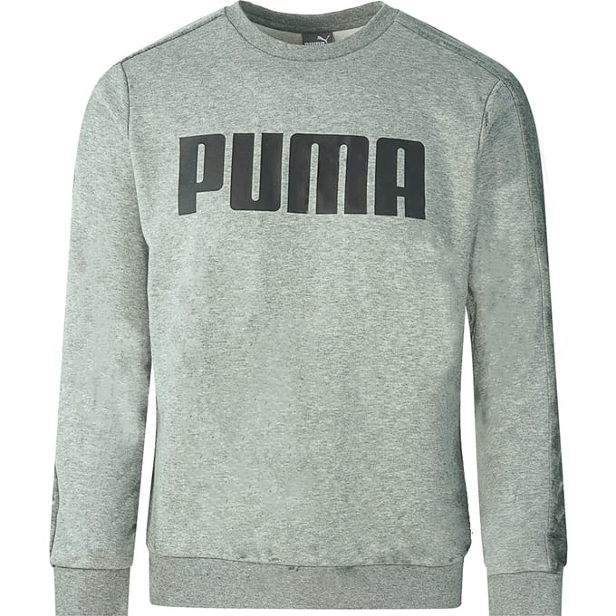 Puma grijs sweatshirt met fluwelen band en logo