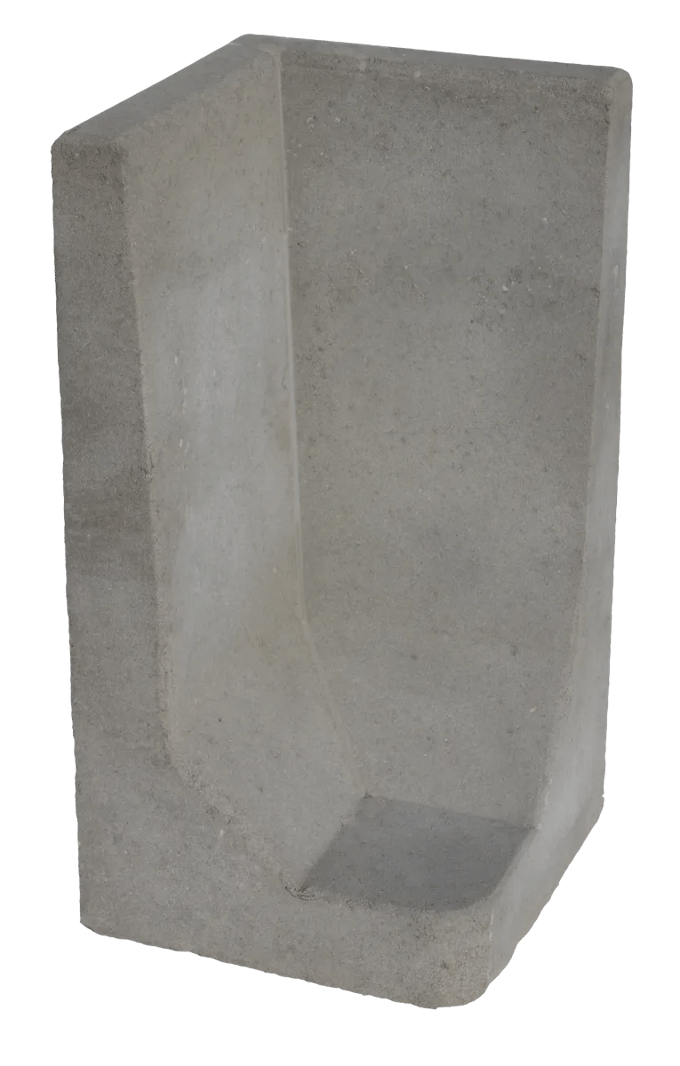 L-Hoekelement 80x40x40cm Grijs