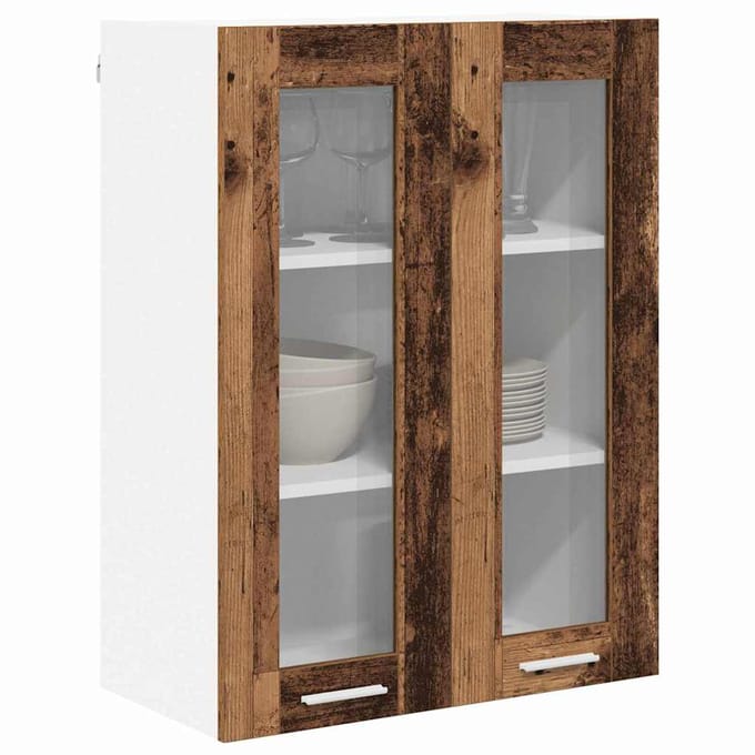 vidaXL - Hangkast - Oudhout - 60 - x - 31 - x - 80 - cm - Bewerkt - hout