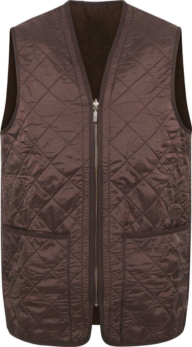 Barbour Polarquilt Waistcoat/Zip-In Liner (Maat - S, Kleur - Dark Brown)