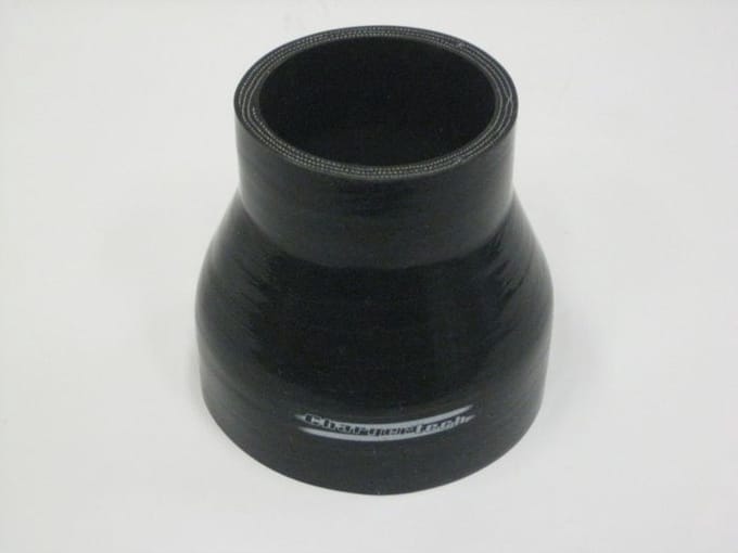 Rechte verlopen silicone - zwart, 76-60mm