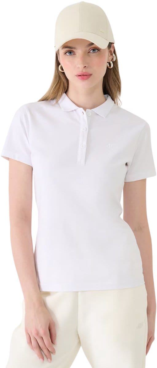 4F T-shirt Dames Poloshirt Wit - Maat M