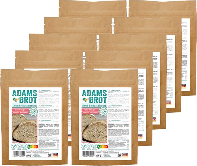 Adams Brot | Broodmix Gerstemout | 10 stuks | 10 x 250g