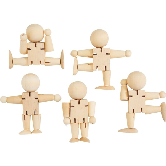 Creativ Company Elastisch figuur, H: 8 cm, 5 stuks
