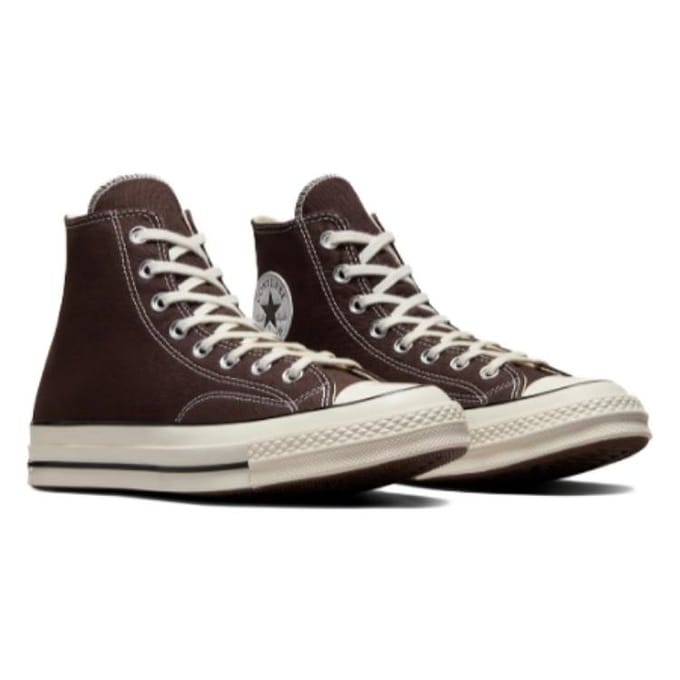 Converse Chuck 70 High Dark Root Baskets Unisexe Marron Aigrette Noir A08137C 36.5 gray