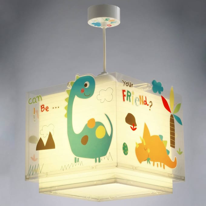 Dalber kinderkamer hanglamp DINOS, kleurrijk