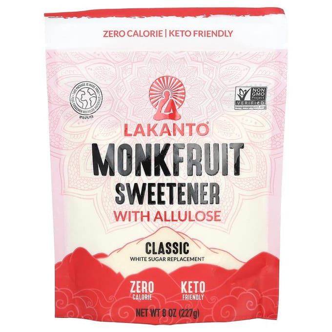 Édulcorant à base de fruit du moine avec de l'allulose, Classique, 8 oz (227g)
