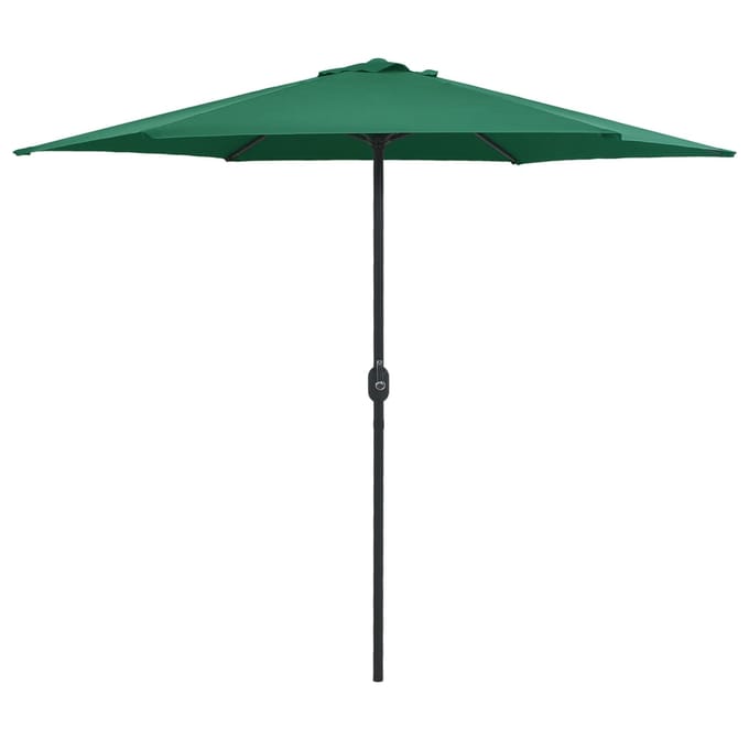 vidaXL - Parasol - met - aluminium - paal - 270x246 - cm - groen