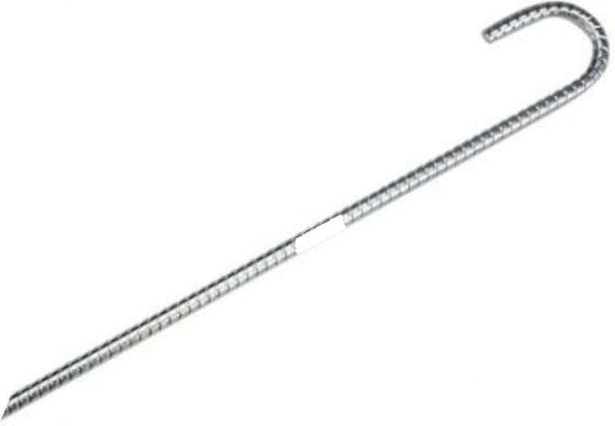Benson Gebogen grondpen - koolstofstaal - 380 mm - zilver