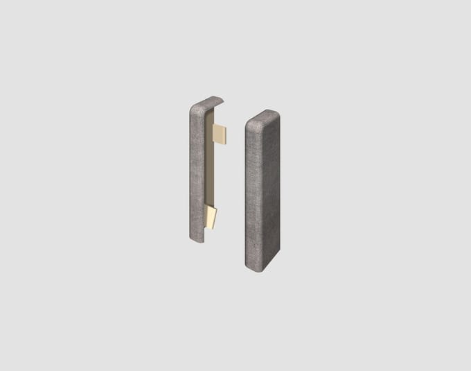 EGGER eindelement voor plinten van 6 cm KUBUS Steen grijs