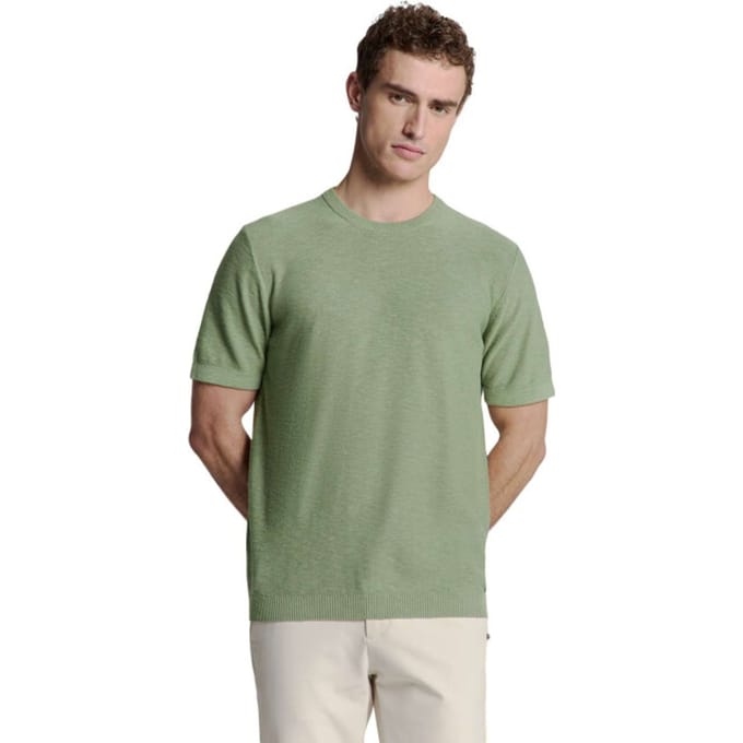 No Excess Pullover Short Sleeve Crewneck Solid Slub Knit Green Größe: S | Pullover Outlet | Herren | Grün