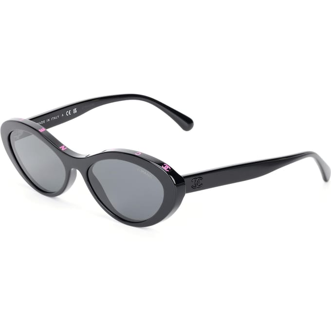Chanel Gepolariseerde Zwarte Cat Eye Zonnebril Dames zonnebril CH5416-1711S4 Basic Packaging-Eyeglass Case+Box,57,Black