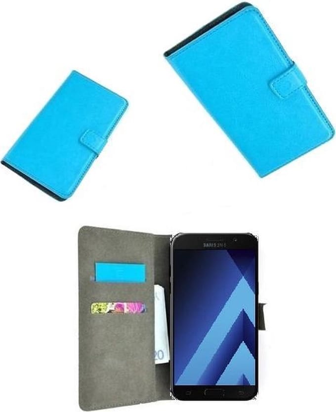 Turquoise Wallet Bookcase P Hoesje Geschikt voor Samsung Galaxy A3 2017