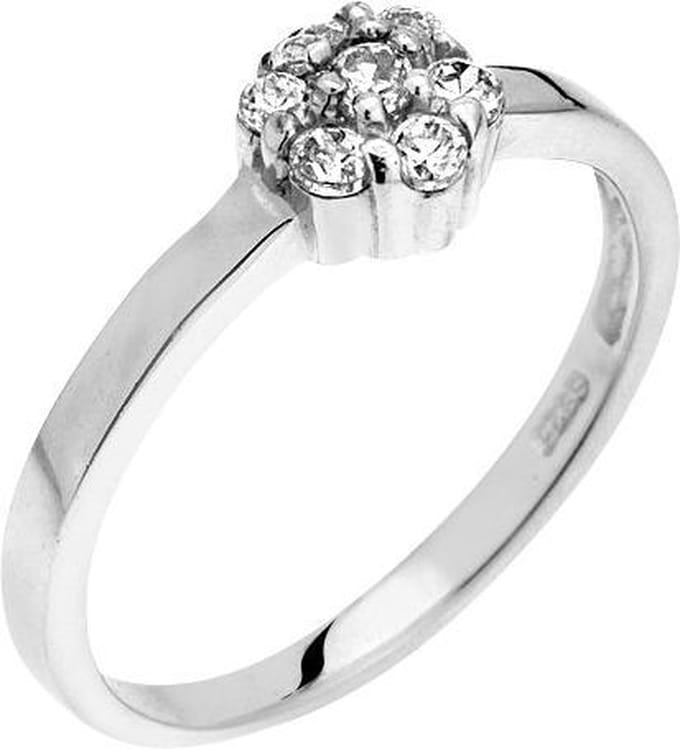 Montebello Ring Panicum - 925 Zilver Gerh. - Verloven - ∅7mm - Maat 58-18.5mm
