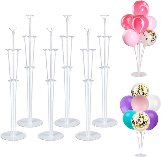 Loha-party® - Ballonstandaard Kit - 6 Sets - Transparant - Feest & Decoratie