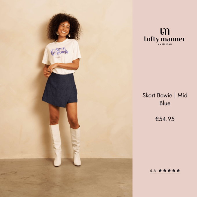 Lofty Manner - Skort Bowie - Mid Blue