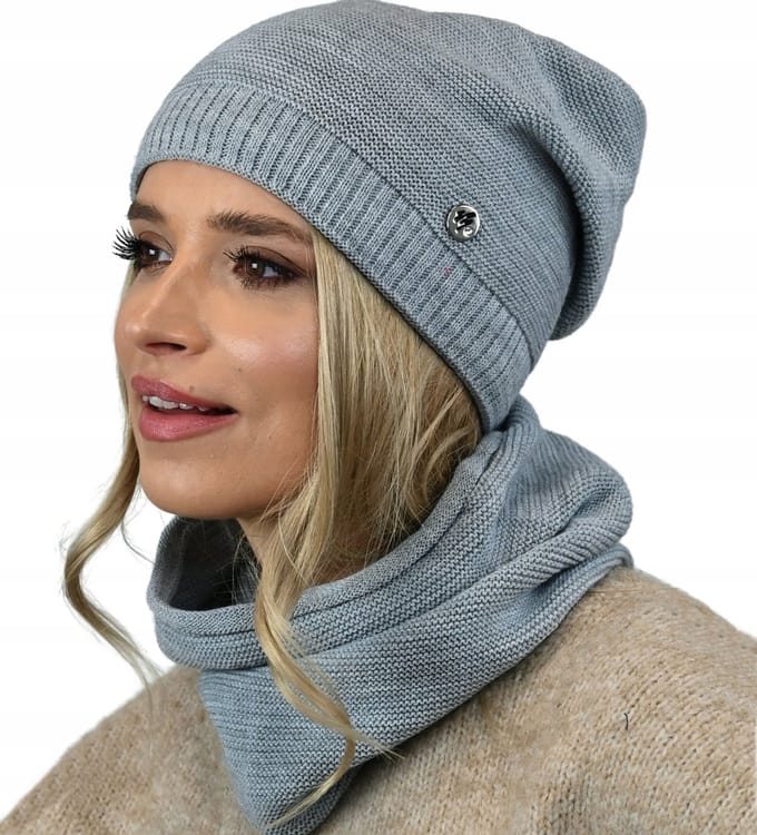 Alur - Hoofddoek - Winter Set - Grijs Beanie en Sjaalkraag