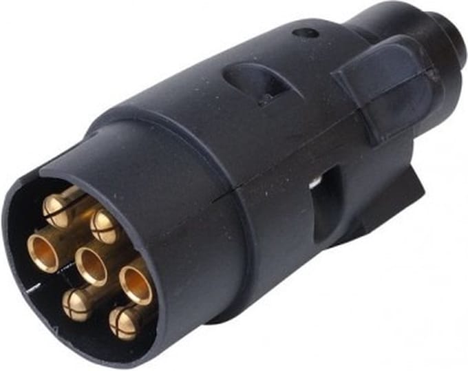 Aanhanger Stekker 7 polig 12 Volt - Zwart
