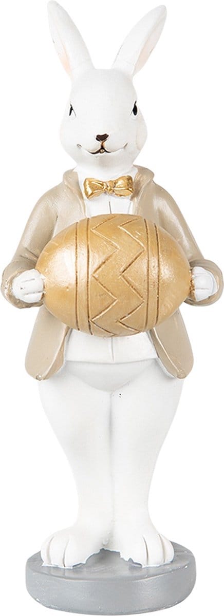 Clayre & Eef Beeld Konijn 15 cm Beige Bruin Polyresin
