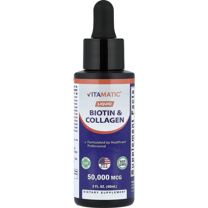 Vitamatic, Biotine & Collagène Liquides, 60ml (2 fl oz)