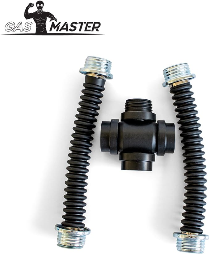 GASMASTER RD40 Gasmasker Kruisadapter met Slangen