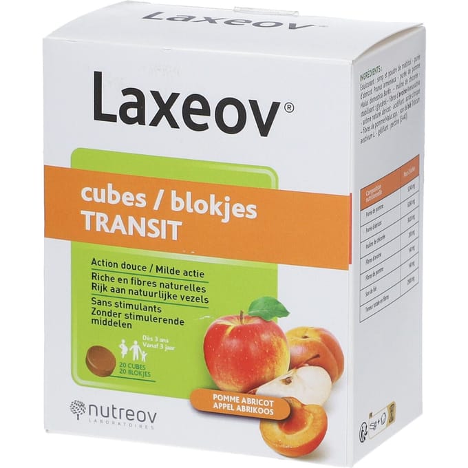 Nutreov Physcience Laxeov Appel-Abrikoos 20x10 Zakje