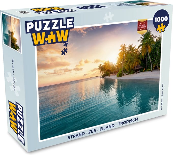 Puzzel Strand - Zee - Eiland - Tropisch - Legpuzzel - Puzzel 1000 stukjes volwassenen