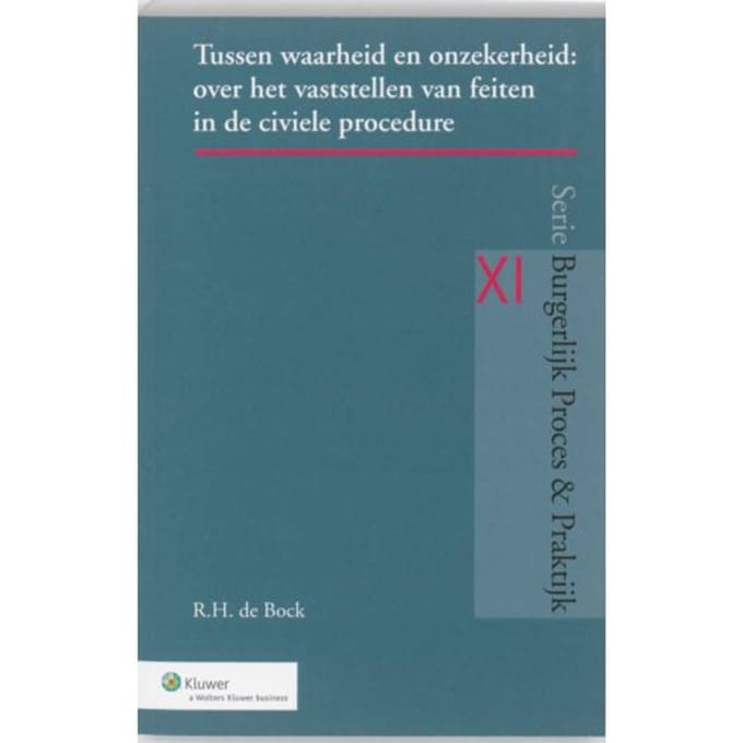 Tussen Waarheid En Onzekerheid - Burgerlijk Proces & Praktijk - Ruurdtje Hieke de Bock