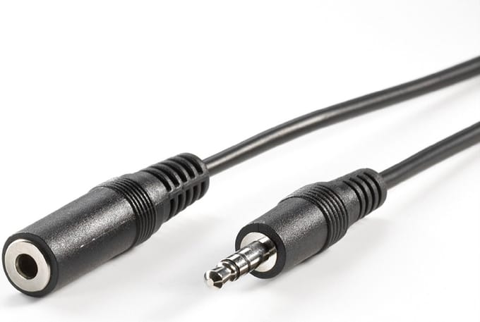 VALUE audio verlengkabel 3,5mm M/F, zwart, 3 m