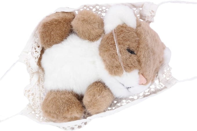PIA Soft Toys - Pluche Knuffeldier Leeuwin - in hangmat - 15 cm