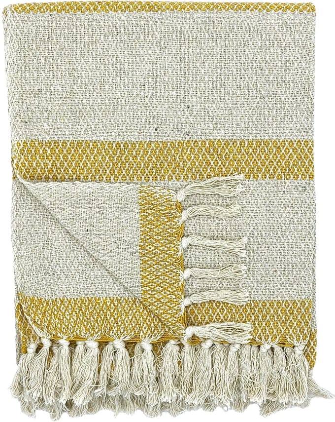 Lavandoux - Geweven Plaid - Woven Throw - Katoen - 125 x 150 cm - Roze