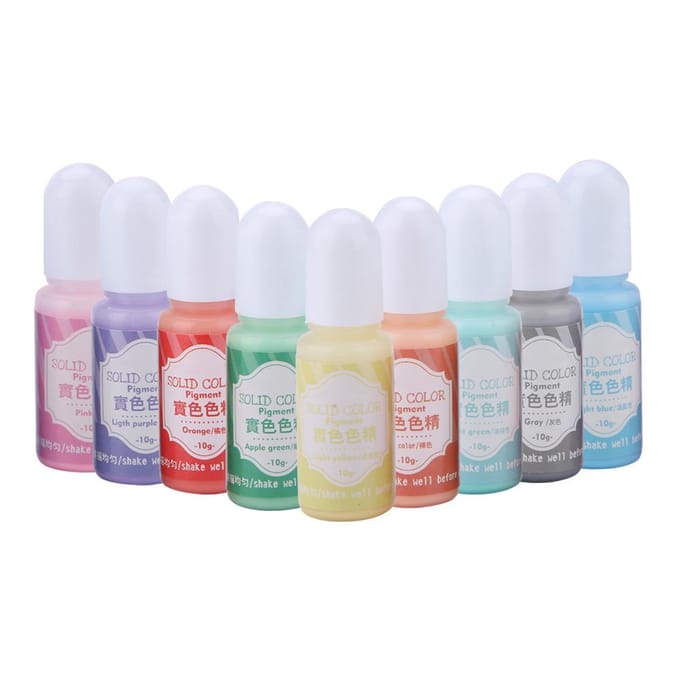 9 Couleurs 10g Résine Époxy UV Colorant Colorant Pigment DIY Arts Créatifs (#UNE) white