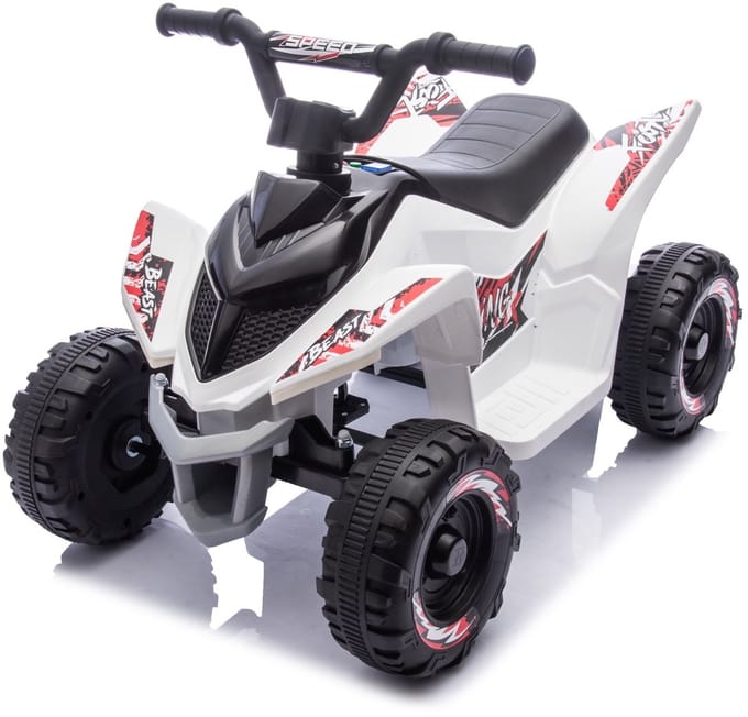Thunder elektrische kinder quad 6V Wit