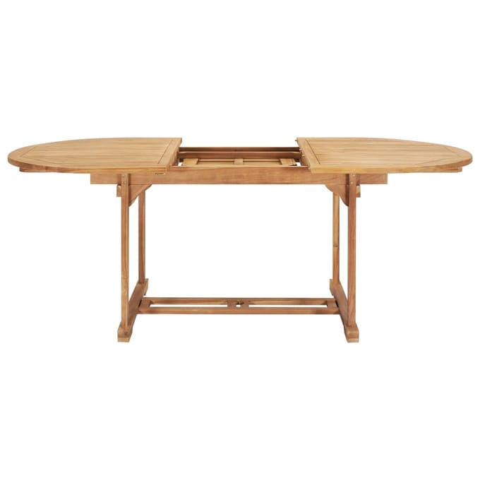 vidaXL - Tuintafel - verlengbaar - 150-200x100x75 - cm - massief - teakhout