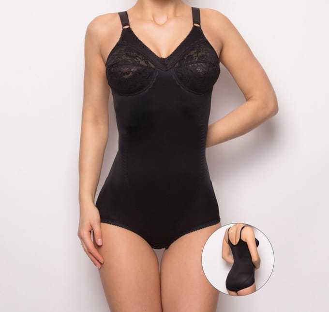 ORHIDEJA - corrigerende softcup body - zwart - maat 95D