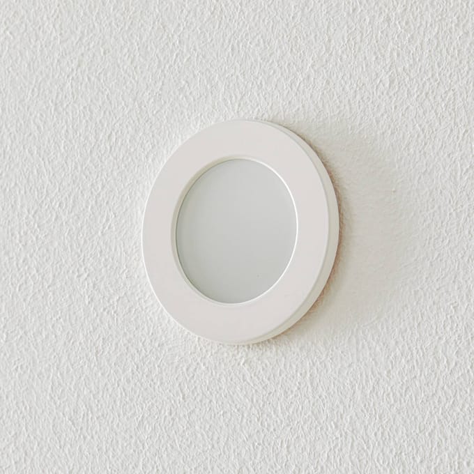 BEGA Accenta wandinbouw rond frame wit 160lm